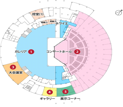 椎木講堂の平面図